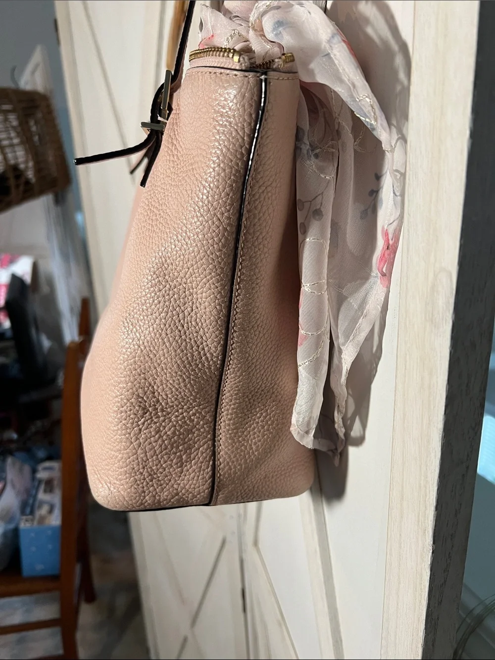kate spade Pebbled Leather Tote in Blush